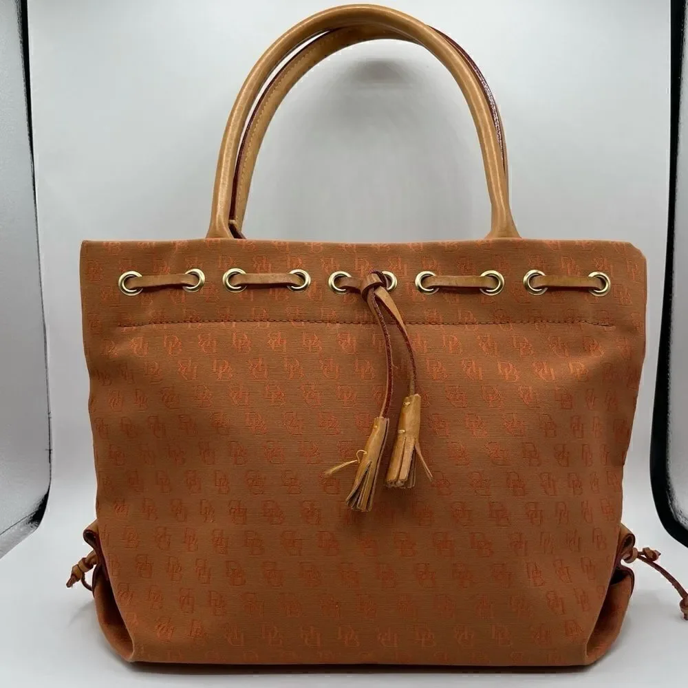 Vintage Dooney & Bourke Canvas Monogram Tote